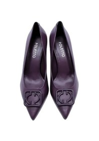 Resim Poletto Hakiki Deri Mor Ayakkabı Stiletto 9841 41-1267 Mor 