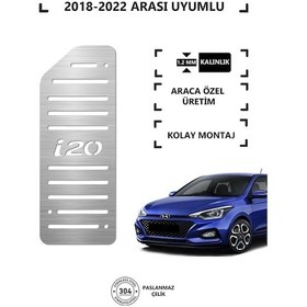 Resim A&g Tuning Hyundai İ20 2018-2022 Arası Ayak Dinlendirme Pedalı Krom Ayak Dayama Pedalı Kgagpedal000026 