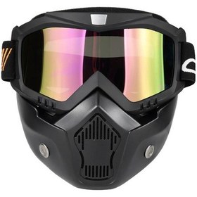 Resim Vkemall Açık Yüz Kask Motokros Kayak Snowboard İçin Mortorcycle Maskesi Çıkarılabilir Gö 