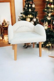 Resim BEYLERBEYİ Çocuk Sandalyesi, Kırem Rengi, Çocuk Pufu , Sırtlı Puf , Dekoratif Puf, Çocuk Dinleme Koltuğu 