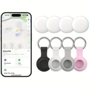 Resim Air Etiketleri - Bagaj Takipçisi Apple Bulma Uygulaması ile çalışır (yalnızca iOS için, Android için değil), Anahtar Bulucu ve Eşya Yerleştirici Bagaj, Sırt Çantası, Valizler için Değiştirilebilir Pil 
