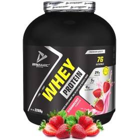 Resim Dynamic Whey Protein Tozu - 2280g-76servis-sindirim Enzimli-çilek 