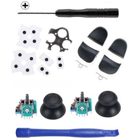 Resim Ps5 Versiyon 2 Analog Motor Topuz İç Lastik Tetik Seti Tornavida Ayırıcı Set Ps5 Kol Tamiri Siyah 