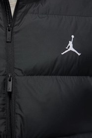 Resim Nike Jordan Flight Down Loose Fit Vest Bol Kesim Su İtici Kaz Tüyü Erkek Yelek Siyah 