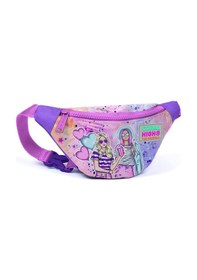 Resim Coral High Pembe Mor Fashion Girl Baskılı Kız Çocuk Bel Çantası Çok Renkli 