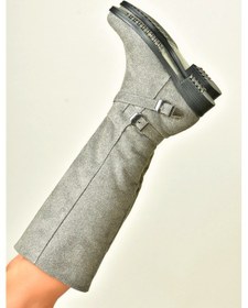 Resim Fox Shoes Gri Süet Kısa Topuklu Kadın Çizme E726203402 Gri 