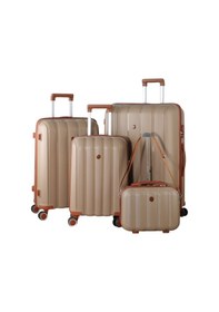 Resim Mçs Polipropilen 4lü Valiz Seti V305 S21yy1000080-set 10584 Şampanya/kahve 