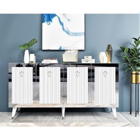 Resim LAZER DESENLİ BARE KONSOL BEYAZ-GÜMÜŞ 