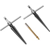 Resim Woodhub 6166 Bits Saplı T Kollu Ahşap Delme Konik Rayba ve Matkap Ucu Seti 