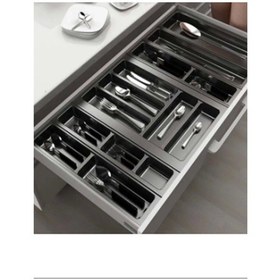 Resim Eco Lüx Modül Kaşıklık Antrasit 55x49 Cm Royaleks-acero-20354 Çok Renkli 