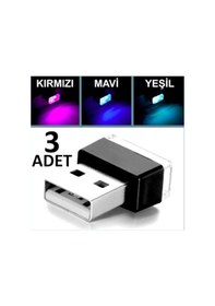 Resim Omeniv 3 adet usb led lamba laptop otomobil notebook ambiyans 