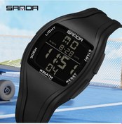 Resim Cloud011 Sanda Erkek Spor Digital Gece Işıklı Su Geçirmez Alarm Kronometre Tarih Siyah Mavi Diğer 