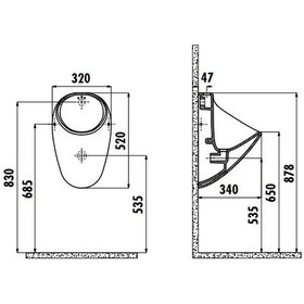 Resim Creavit Tp635 Üstten Girişli Kendinden Sifonlu Pisuar 