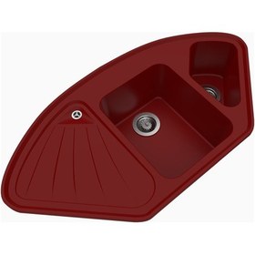 Resim Polex Cristal Lux Granit Eviye Pcr1 Bordo 