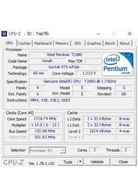 Resim intel Pentium T2080 1.73 GHz Laptop CPU Dizüstü PC İşlemci SL9VY 