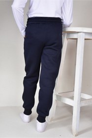 Resim KİDSPİTİRCİK Unisex Çocuk Lacivert Cepli 3 Ip Kalın Polar Eşofman Alt 