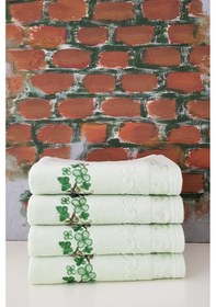 Resim Özdilek Dila V2 Nakışlı Havlu 4' Lü Yeşil Çok Renkli 