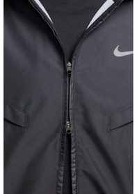 Resim Nike Running Storm Fit Windrunner Hoodie Jacket Erkek Su İtici Kapüşonlu Reflektörlü Yürüyüş Koşu Ceketi Siyah 