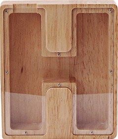 Resim Ruicoo "ahşap & Bambu Harf Şekilli Kumbara - Çocuklar İçin Para Biriktirme Kutusu, Dekoratif Hediye" 