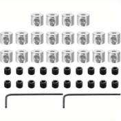 Resim 20'li paket bakır pimli kilit mandal tutucu + 2 anahtar seti 