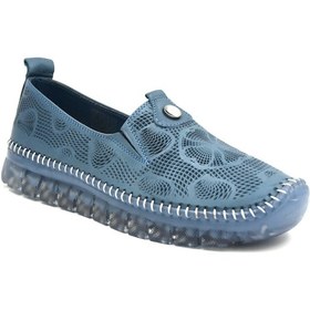 Resim Kindep İniesta Hakiki Deri Şeffaf Rahat Taban Günlük Kadın Ayakkabı Kot Kot 