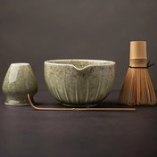Resim TENG PING Matcha Seti - Spoutlu ve Çırpıcı ile Matcha Kase, 15oz, Matcha Kaşığı | Matcha Çırpıcı Standı (Chasen Tutucu) - 4 Adet Mükemmel Matcha Seti Matcha Çay Günü için (Mottled Green) 