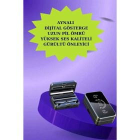 Resim İsmiyle Al Powerbank Aynalı Bluetooth Kulaklık ve Akıllı Saat Seti Anc Özelliği Dokunamatik 