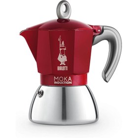 Resim Bialetti Moka Pot İndüksiyon 6 Cup Kırmızı 