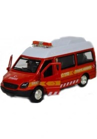 Resim Çek Bırak Metal Sesli ve Işıklı Itfaiye Minibüsü 