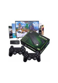 Resim Game Stick 20000 Oyun Kablosuz Çift Kol Retro Oyunlar Game Stick i 2.4g 4k 