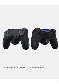 Resim Mey İthalat Titreşimli Kablosuz Oyun Kolu Ps4, Pc, Mobil, Tablet Ve Steam Uyumlu 