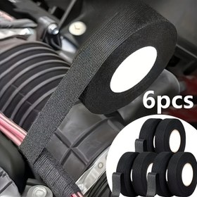 Resim 6'lı Kendinden Yapışkanlı Flanel Elektrik Bandı - Yüksek Sıcaklığa Dayanıklı, Su Geçirmez, Ses Geçirmez, Gürültü Azaltma, Yalıtım, Şok Emme, Kablo Toplama ve Elektrik Vanaları İçin Uygun, Ağır Hizmet Tipi Kablo Bağı, Araba İçin Kablo Bağı, Sıvı Elektrik Bandı, Yalıtım Bandı, Elektro Yalıtım Bandı, Elektrik Yalıtım Sıvısı, Bant Rulosu, Kumaş Bant, Sıvı Yalıtım Bandı, Kablolar İçin Yüksek Kaliteli Yalıtım, Tesisat Yalıtımı, Elektrik Bandı, Elektrik Malzemeleri, Yüksek Sıcaklık 