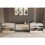 Resim Herseycik Ninnimo Montessori 90X190 Yatak Uyumlu Karyola M6-41 Antrasit 