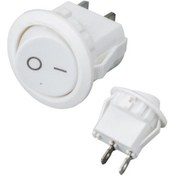 Resim Mini Yuvarlak Işıksız On-off Beyaz Anahtar Ic-134e-185900 