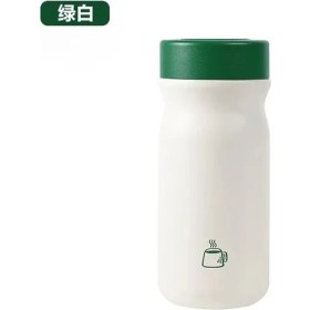 Resim Oein Mini Cep Kupası Paslanmaz Çelik Termos Kupası Moda Taşınabilir Eşlik Edici Kupa Hediye Kupası Sevimli Kahve Kupası Kapasitesi: 301-400ML/RENK: 02 (Yurt Dışından) 