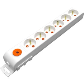 Resim Mutlusan Rı-Tech Altılı Anahtarlı Ups Grup Priz Çocuk Korumalı Klemensli 