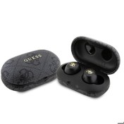 Resim Kulak İçi TWS Bluetooth Kulaklık Guess Orjinal Lisanslı Klasik Metal Yazı Logolu V5.3 Siyah 