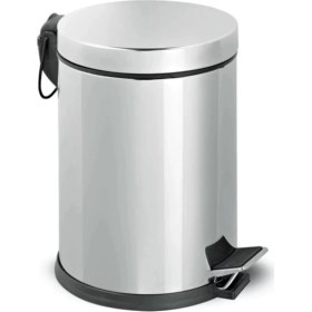 Resim Paslanmaz Çelik Pedallı Çöp Kovası, 5 Lt, Mutfak, Banyo ve Ofis Için Şık ve Pratik 