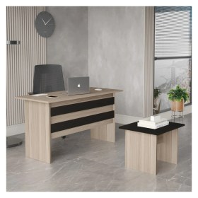 Resim L'occi Concept Diego Ab Ofis Masa Sehpa 2'li Büro Masa Takımı Meşe-Siyah 