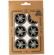Resim YAMAHA Koruma Takozu Damla Etiket Sticker Ø39 mm SİYAH-BEYAZ 