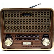 Resim Nostaljik Antika Şarjlı Bluetooth Radyo Müzik Mp3 Çalar Usb Aux 1967U 