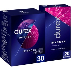 Resim Durex Intense Jelli ve Tırtıklı Prezervatif 30'lu + Durex Intense Jel 10 ml 