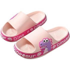 Resim Jialan Çocuk Terliği, Banyo Terliği, Erkek Ve Kız Çocuk, Dinozor Ri Pembe 