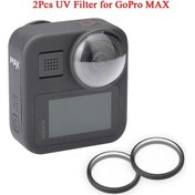 Resim 2 Adet Uv Filtresi-gopro Max Için Lens Kapağı Ile Silikon Kılıf Silikon Koruyucu Kapak Go Pro Panoramik Eylem Kamera Aksesuarları Durumda 