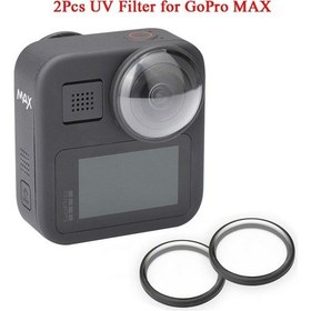 Resim 2 Adet Uv Filtresi-gopro Max Için Lens Kapağı Ile Silikon Kılıf Silikon Koruyucu Kapak Go Pro Panoramik Eylem Kamera Aksesuarları Durumda 