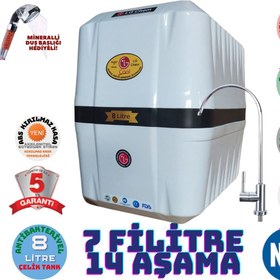 Resim LG Chem Cool Gri Renk 7 Filitre 14 Aşamalı.alkali Ve Mineral Takviyeli Su Arıtma Cihazı.duş Başlığı Hediye 