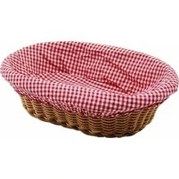 Resim Eco Lounge Oval Renkli Bezli Ip Hasır Ekmek Sepeti 