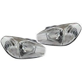 Resim Far Takım Sağ + Sol Hyundaı Accent Era 2006-2011 Beyaz Sinyalli Motorlu 