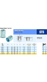 Resim Piton Perçin Uzun Tip Silindir Sıfır Kafa Çelik Somun Perçin M8 Metrik 8 - 500 Adet 