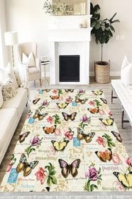 Resim Floral Punto Kaymaz Tabanlı Yıkanabilir Antibakteriyel Dijital Baskı Halı Yolluk, FL-2047A-PNT-100X200 